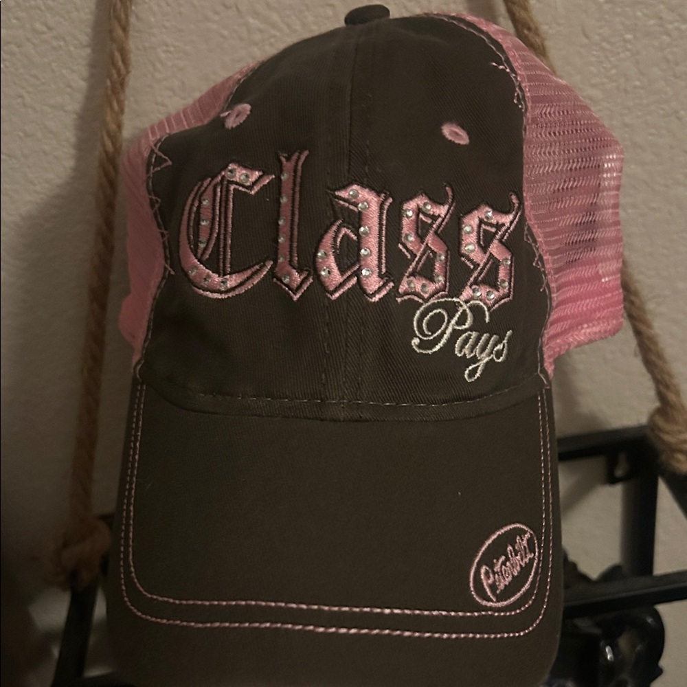 Brown & Pink Trucker Hat Peterbilt